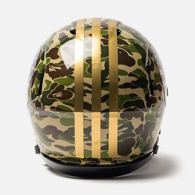 Bape X adidas Helmet Riddell Green Camo Football superbowl