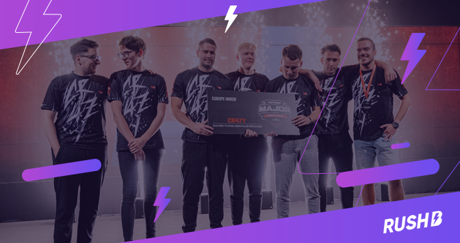 Команда «CR4ZY» (Фотография с — Europe Minor StarLadder Major 2019) проходит на StarLadder Major 2019 с призовым фондом в $1.000.000 долларов США!
