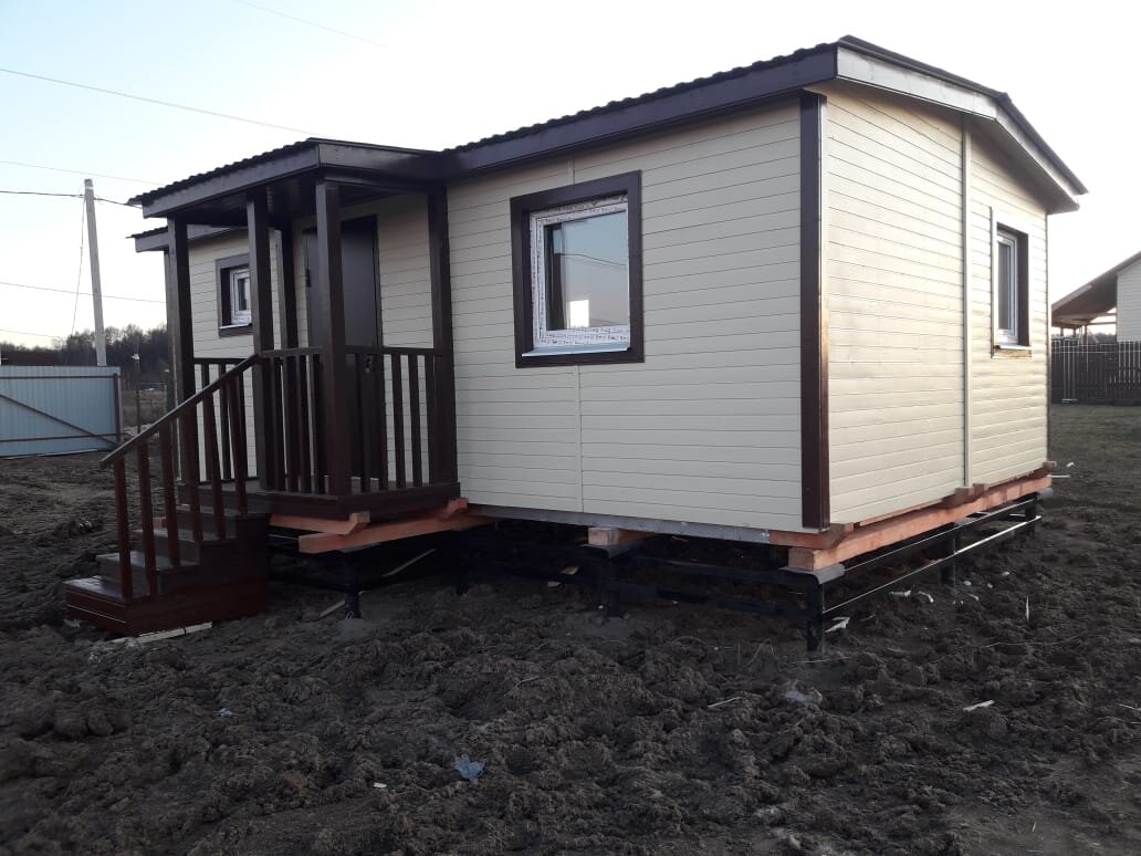 Садовый Домик 7х4,6м "Лион" с крыльцом. 2х1м.