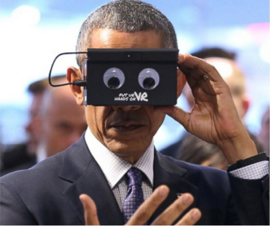 Даже Президент Обама повеселился с VR.