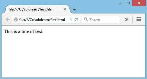 Не забудьте сохранить файл! Названия HTML - файлов должны заканчиваться на .html или .htm.