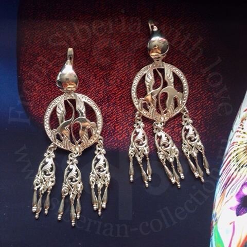 Серьги с журавлями, From Siberia with love (https://www.siberian-collection.ru)