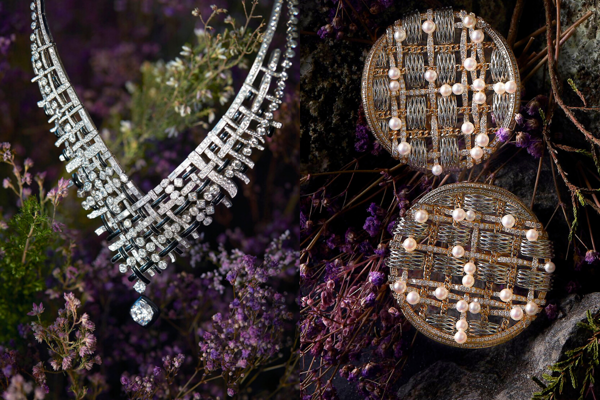 Колье и серьги из коллекции Tweed de Chanel