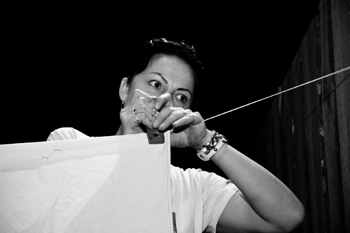 Художественный руководитель студии, режиссер-постановщик спектакля "Трещина Полина Астафьева, внучка В.П. Астафьева (подготовка к спектаклю "Трещина" по повести "Кража)