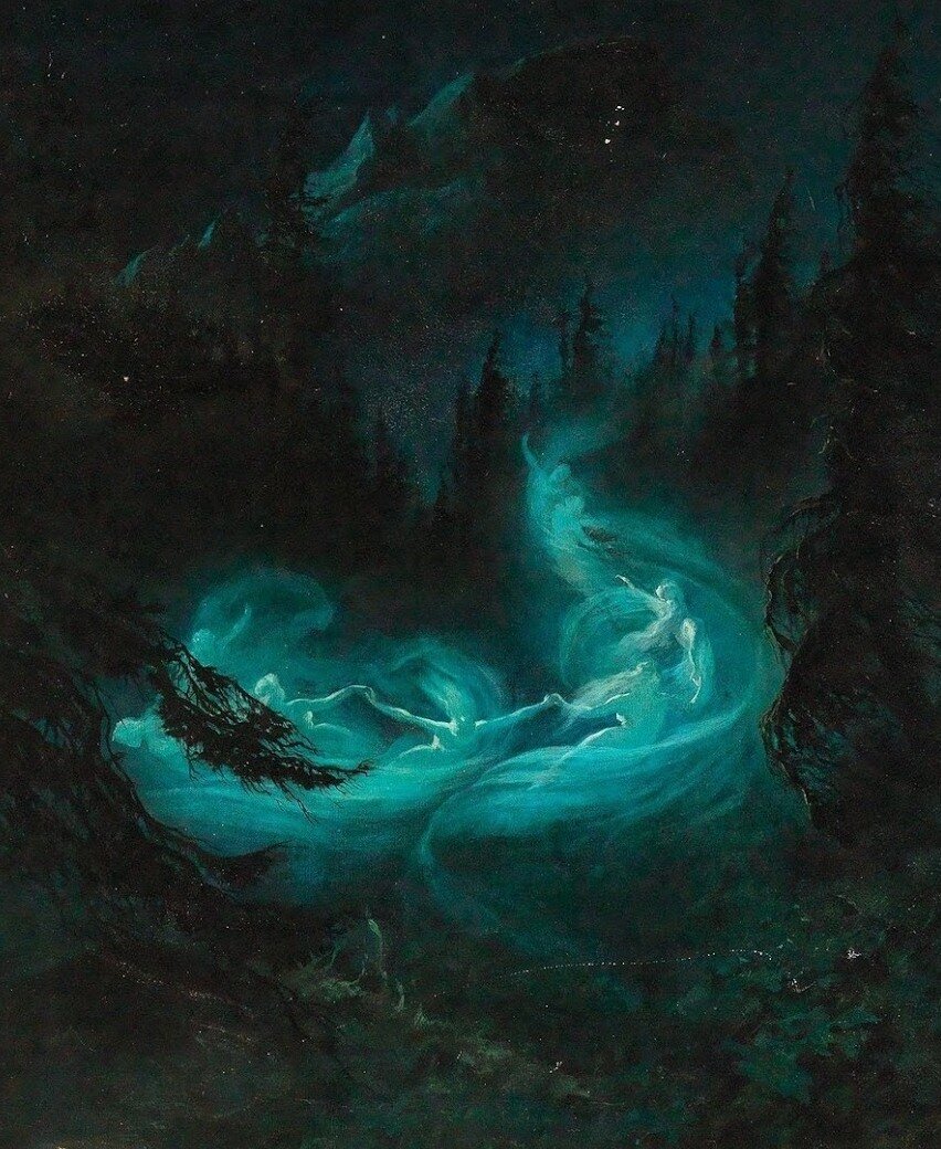 The fairy dance (1895) - Karl Wilhelm Diefenbach