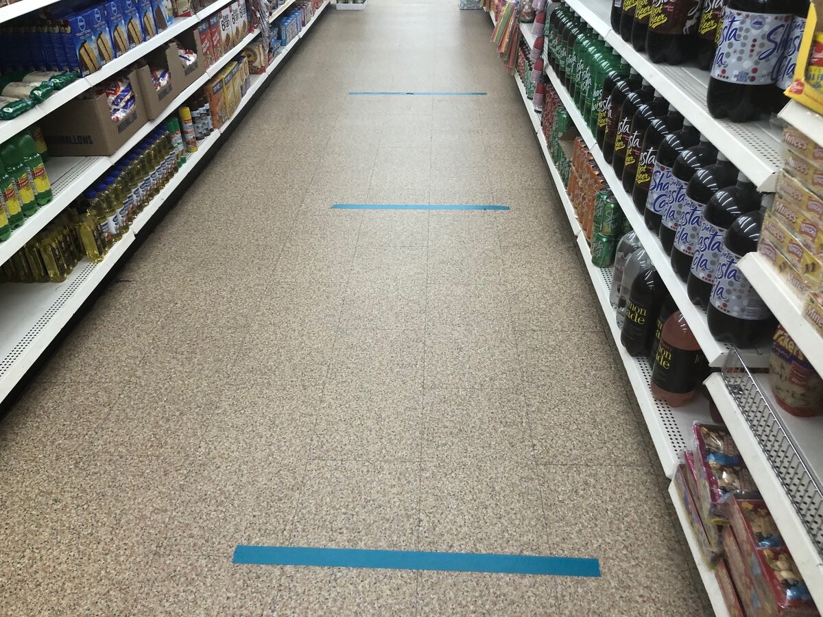 Разметки в продуктовом магазине