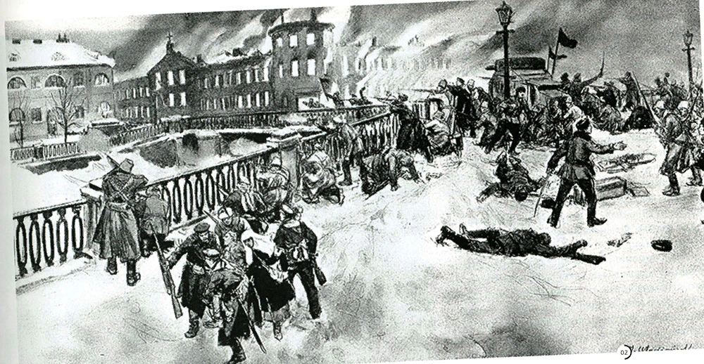 Революция революционная ситуация. Кустодиев 27 февраля 1917. Осада зимнего дворца 1917.