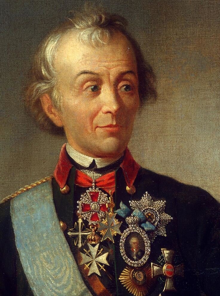 Портрет А.В.Суворова с фельдмаршальским жезлом. Холст, масло (Эрмитаж)