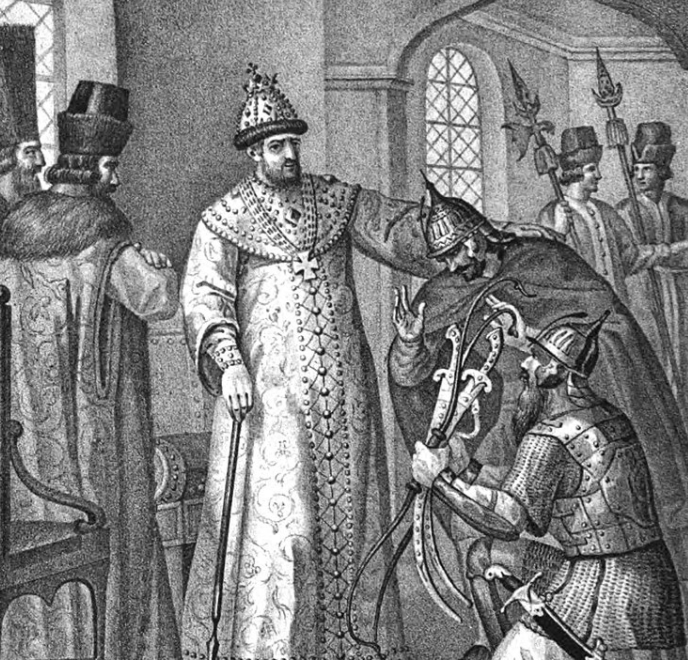 Князь Воротынский передает трофеи Ивану Грозному