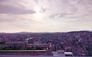 Тот же вид с крыши, девочки ходили часто туда загорать