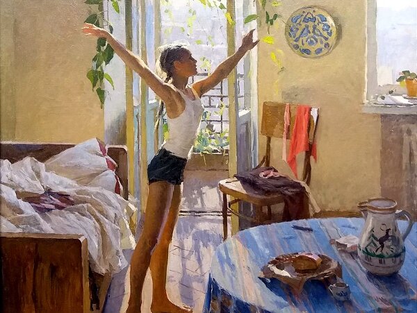 Эссе // На илл..: Художник Т. Яблонская. Утро. 1954