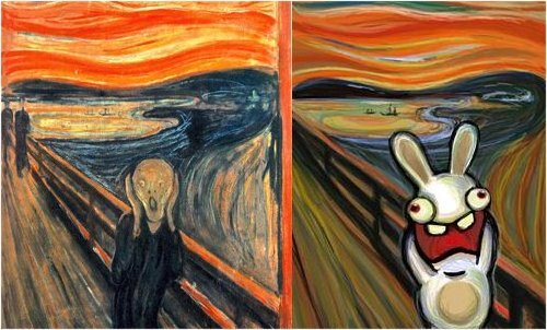 Пародия на картину Эдварда Мунка "Крик". Иллюстрация из открытого источника.