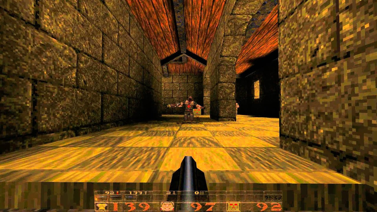 Старые игры руками. Quake 1996. Квейк 1 факел.