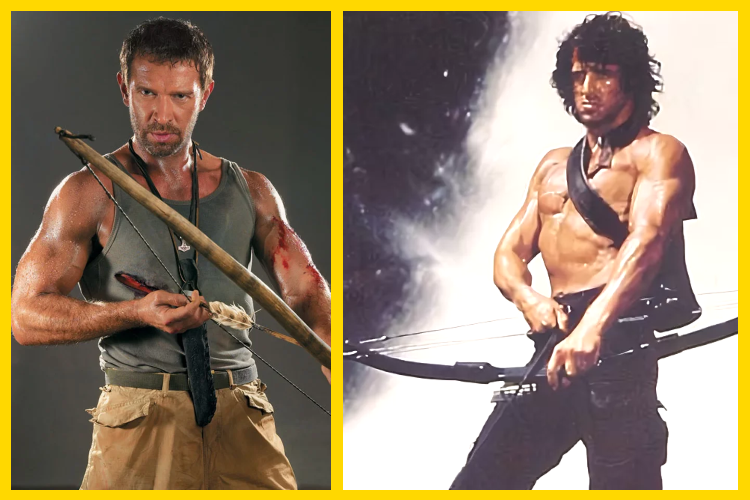 Владимир Машков (Охота на пиранью) и Сильвестр Сталлоне (Рембо) - атлетическая комплекция примерно одинакова?