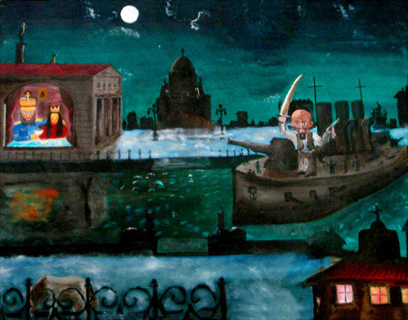 Борис Гребенщиков. «Вождь мирового пролетариата метится в Царя-Батюшку».Фото Яндекс.Картинки.