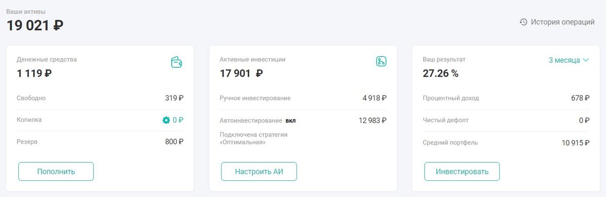 Портфель Потока. Скрин автора.