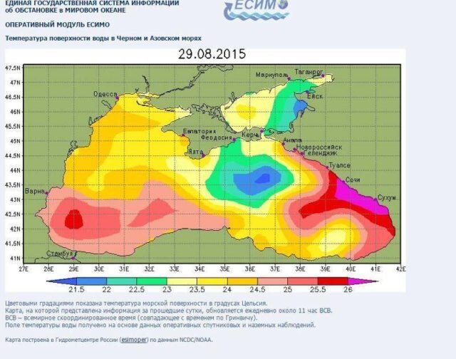 Температура воды в море в сочи на 2 недели