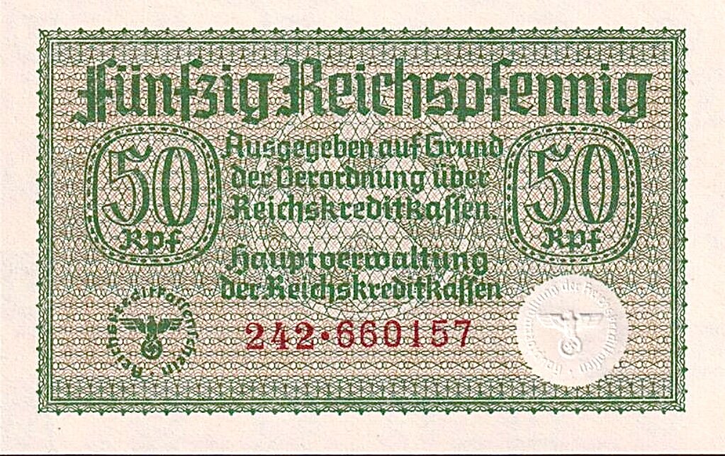 50 fünfzig Reichspfennig 