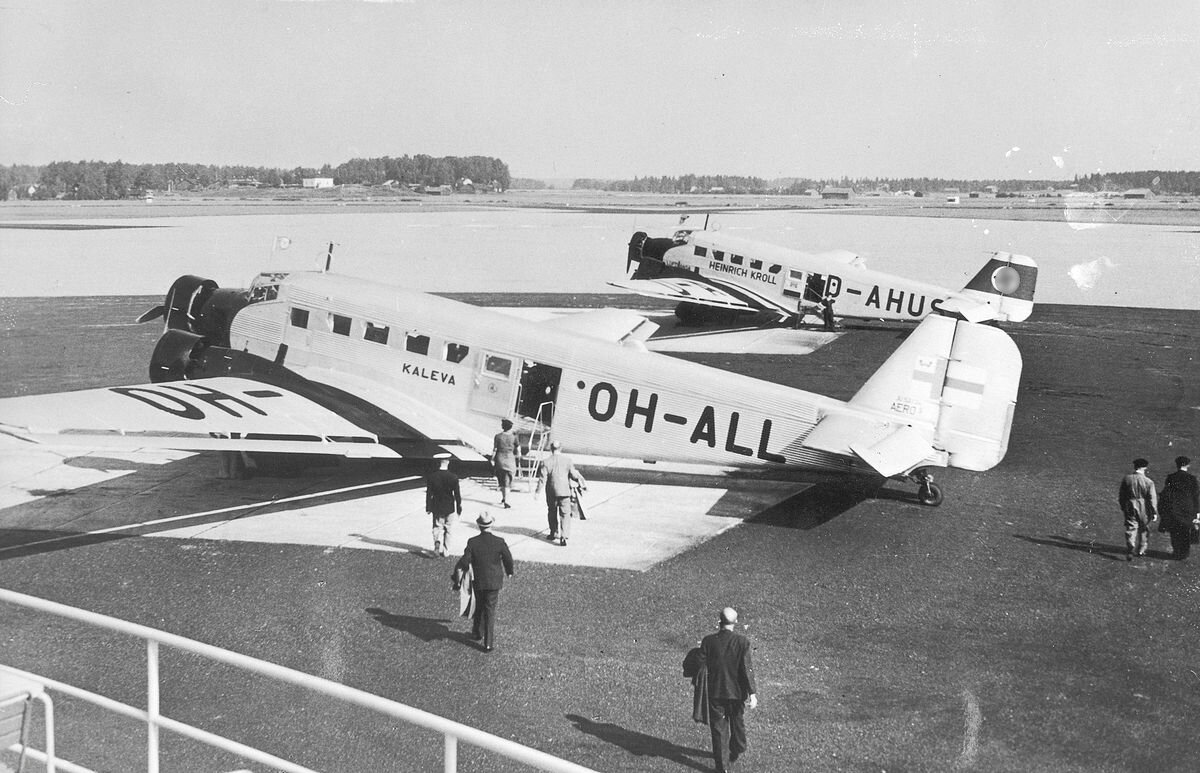 Junkers Ju-52 — один из самых массовых пассажирских лайнеров предвоенной Европы. Фото: Helsingin Sanomat Oy/HS Arkisto