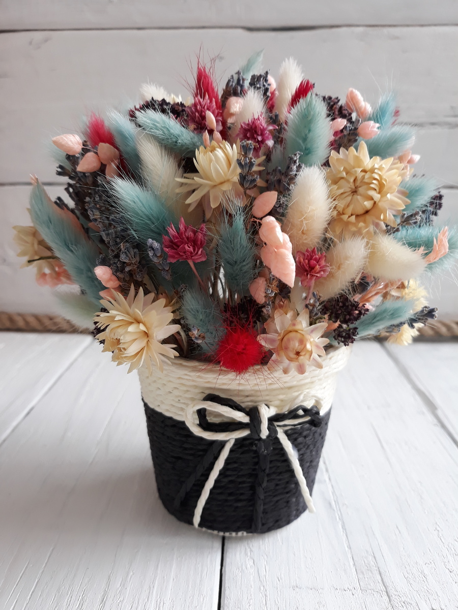 Композиция с Лагурусом от Helichrysum.ru