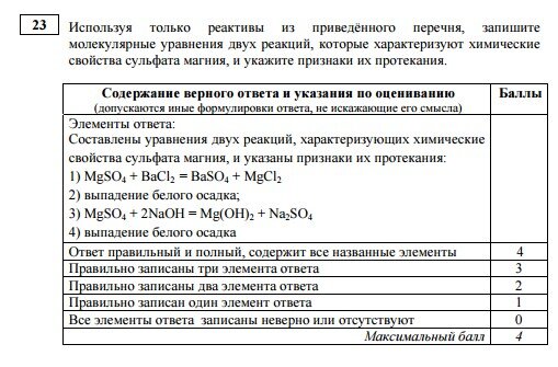 Критерии химия