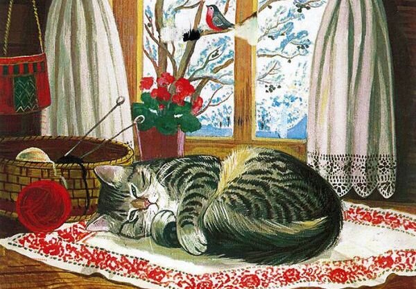 источник https://www.pinme.ru/pin/5ab3cd8f0462d880372ad7a5/.    Кот ждем хозяйку-рукодельницу у окна)))
