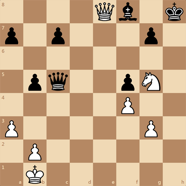 Белые начинают и ставят мат в 2 хода.