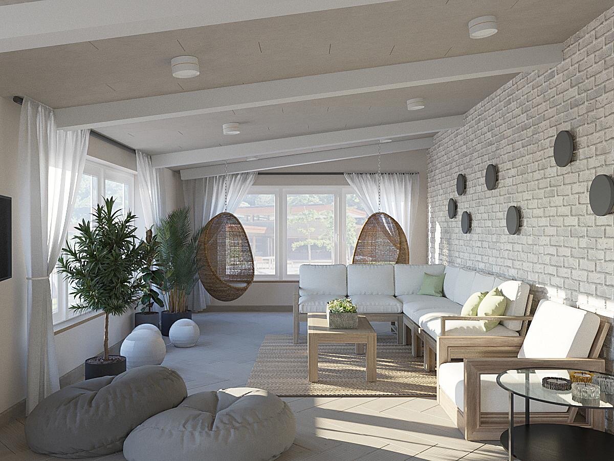 Вариант оформления террасы. Проект студии  «ELK Interior» 