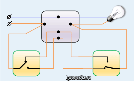 Управление светом из двух мест