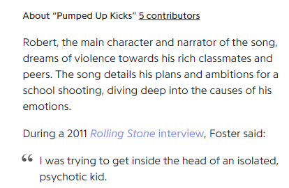 Смысл песни Pumped Up Kicks