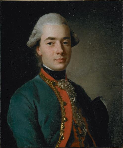 А. Рослин. Портрет Андрея Кирилловича Разумовского. 1776 г. Национальная галерея Виктории, Мельбурн. Его переписку с великой княгиней нашли после смерти  Натальи Алексеевны, вышел скандал, Андрея Кирилловича даже выслали из столицы. Правда, его блестящей дипломатической карьере это не помешало.