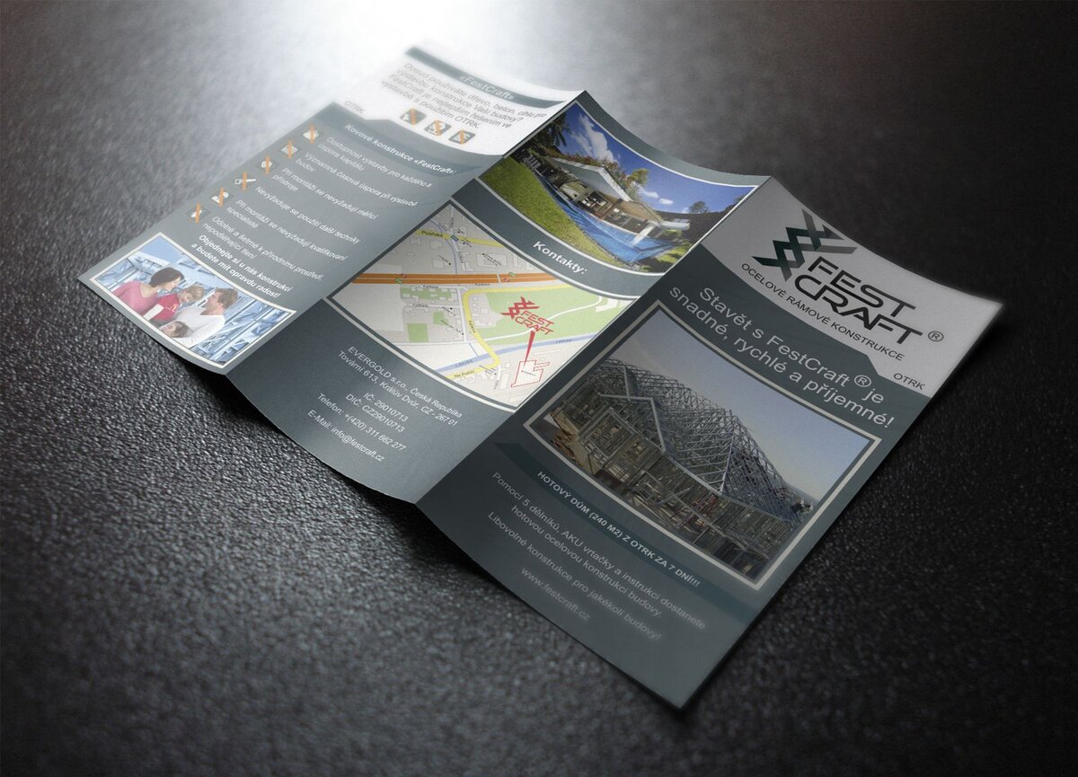 стандартный лифлет 2 сгиба