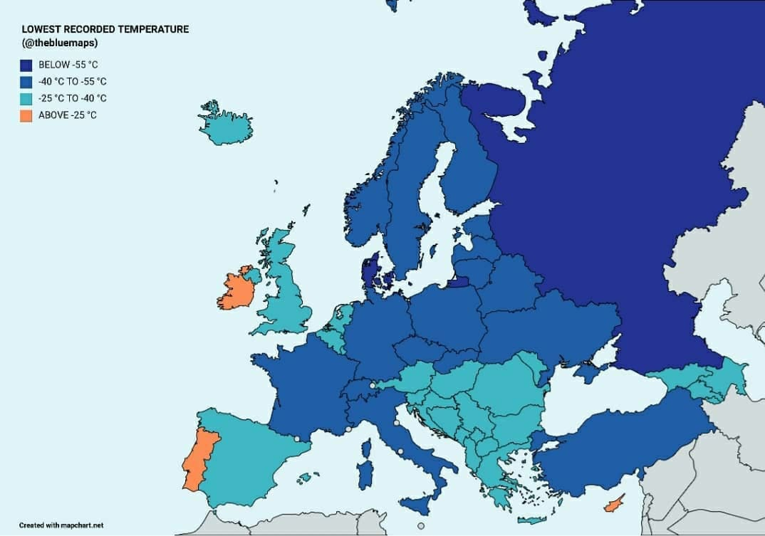 Самая низкая зарегистрированная температура