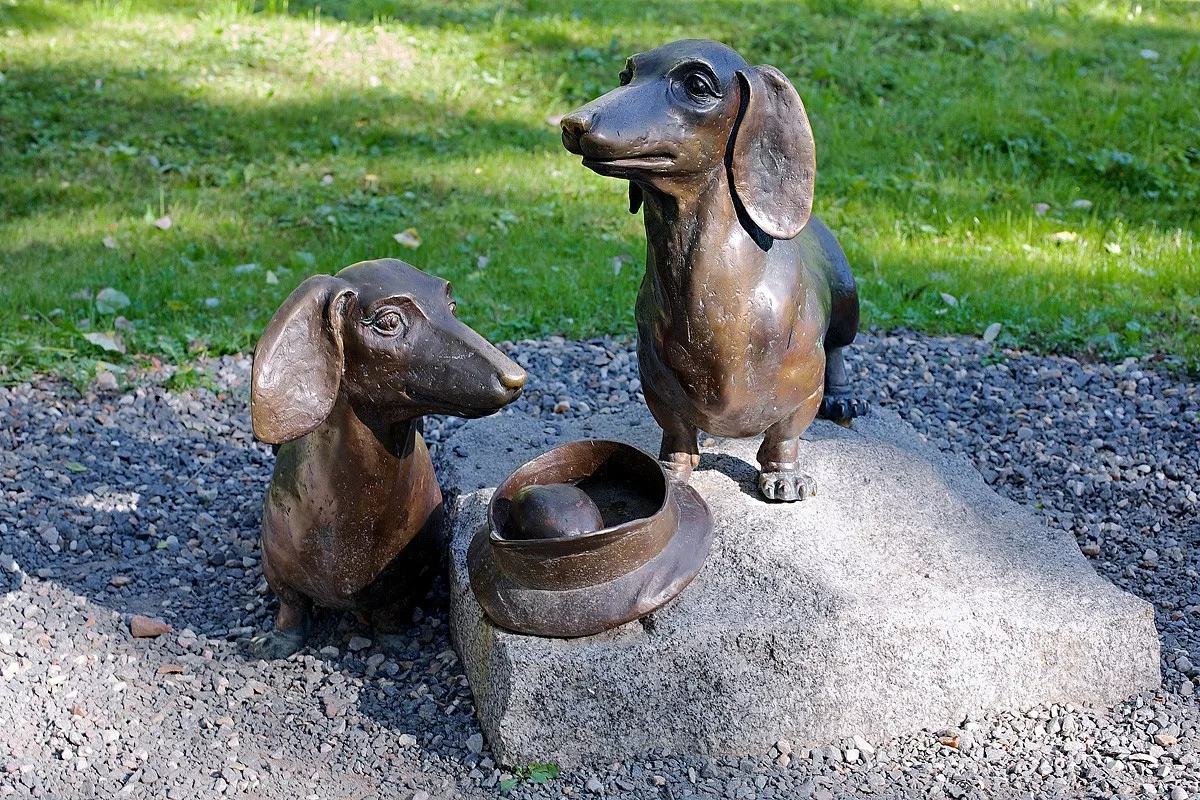 Таксы чехова в мелихово. Таксы чехова бром исаевич и хина марковна. Чехов в мелихово с таксой. Таксы чехова бром и хина. Памятник собакам чехова в мелихово.