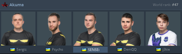 Состав команды Akuma