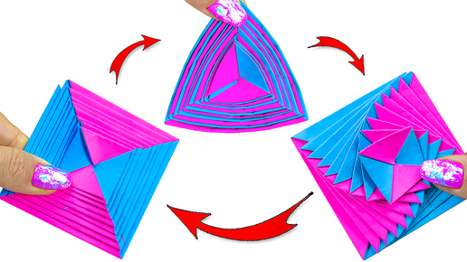 Лёгкая Бумажная игрушка Антистресс трансформер | Поделки из бумаги | Не оригами