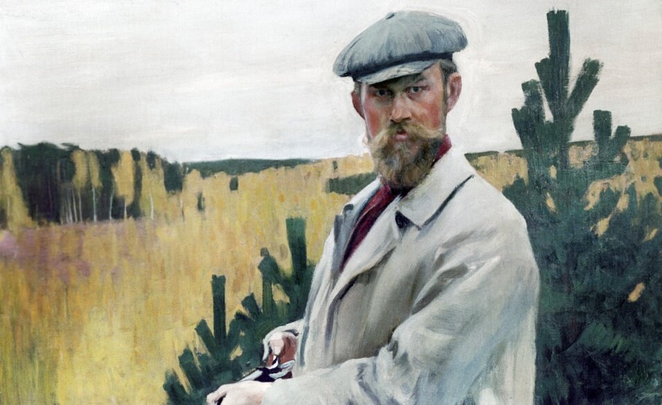 «Автопортрет (На охоте)». Борис Кустодиев, 1905 год, Государственный Русский музей