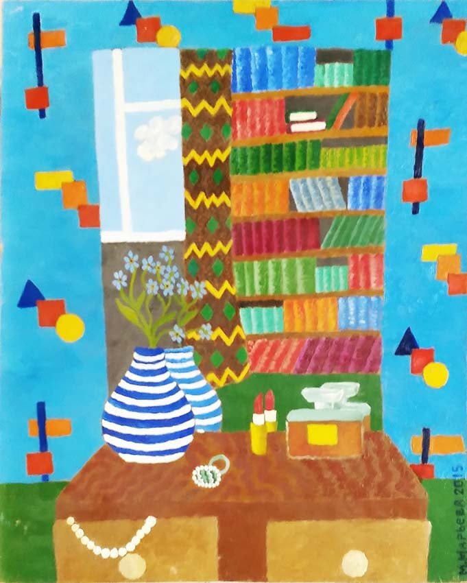 Марьева Марина Натрюморт 51х36 двп масло 2015 г  