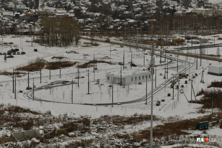 Трамвайное кольцо в Верхней Пышме, фото Артем Устюжанин / E1.RU