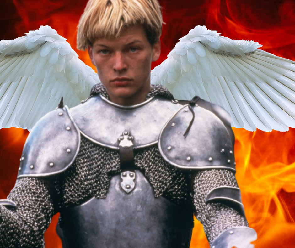 Милла Йовович в роли Жанны Д'Арк. 