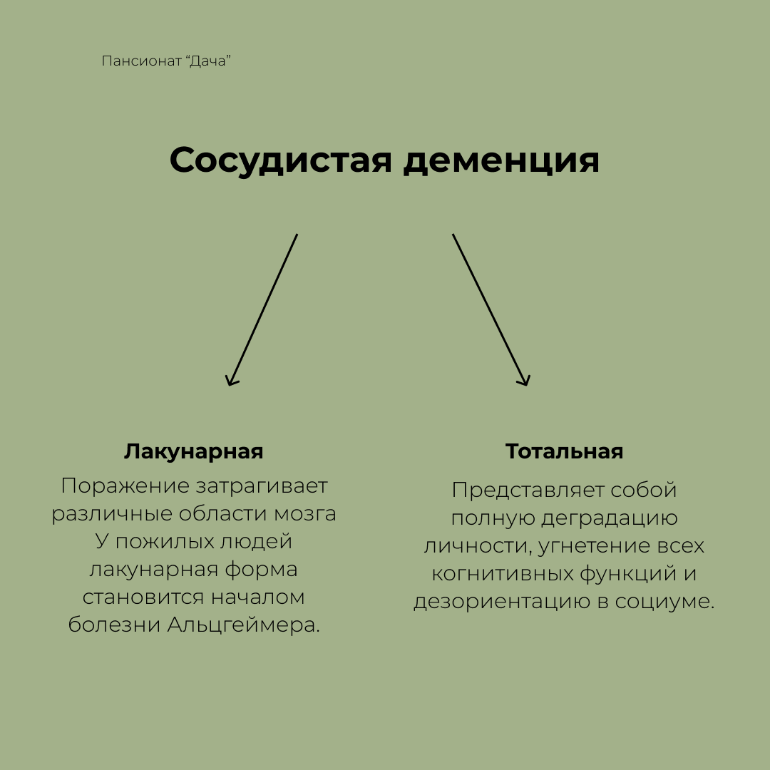 Сосудистая деменция: что такое и как лечить? | Пансионат 