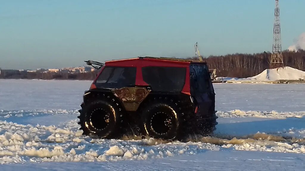 Выход с воды на лёд без лебёдки