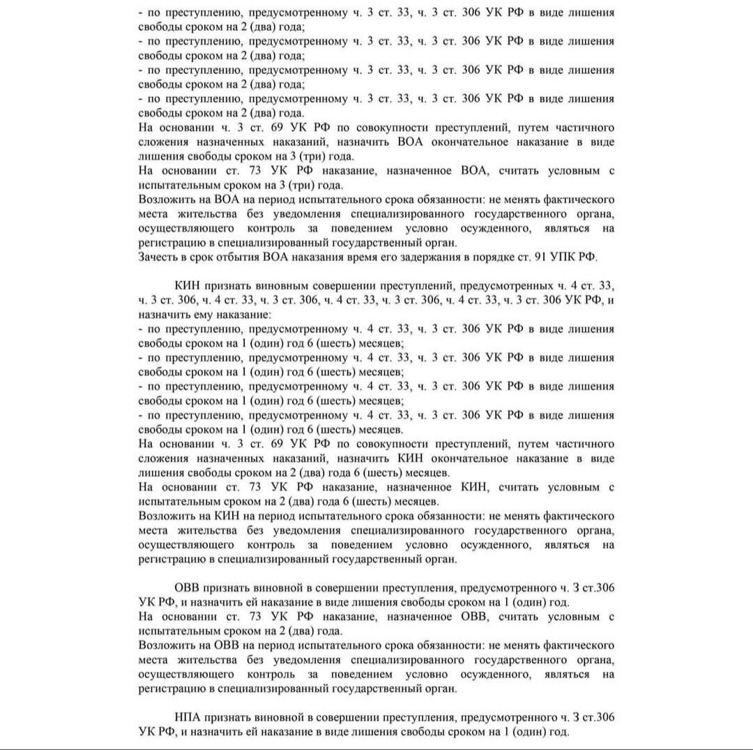Ст 306 ук состав. Статья 306 УК. Условное осуждение.
