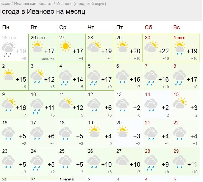 Очень хороший денек - 30 сентября
