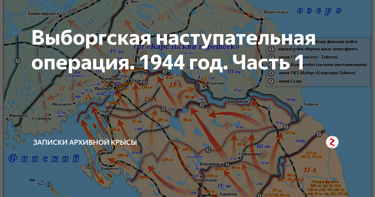 Карта боев под выборгом