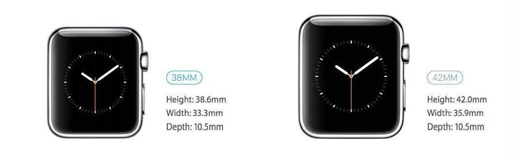 38 v discount 42mm apple watch