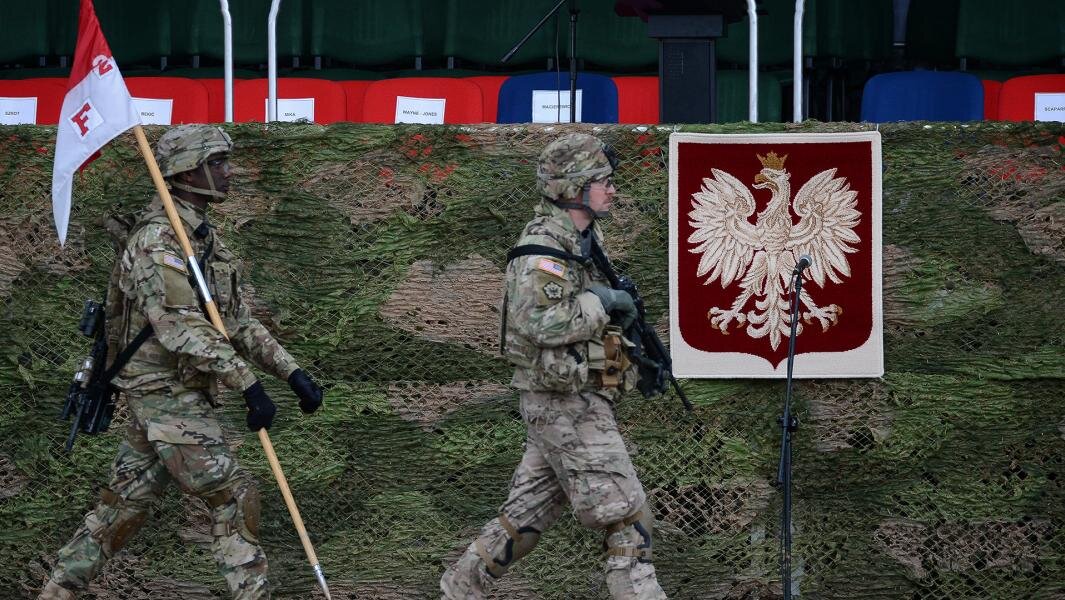 Церемония приветствия многонационального батальона НАТО под руководством США в польском Ожише. Фото: РИА Новости/Стрингер