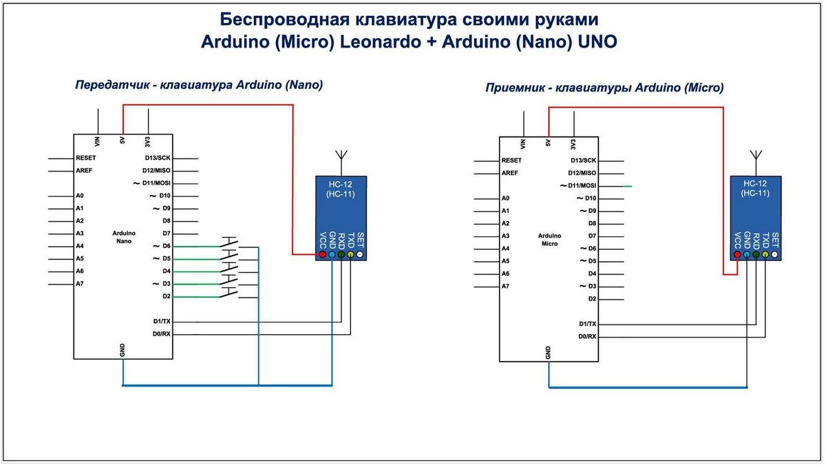Беспроводная клавиатура схема