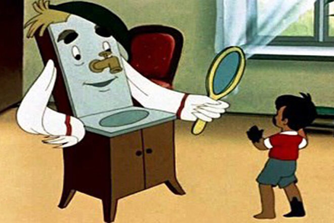 Фрагмент из мультфильма 1954 года выпуска.