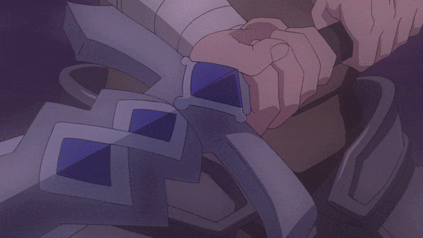 ГИФ'ка из аниме: доспехи Холмса.